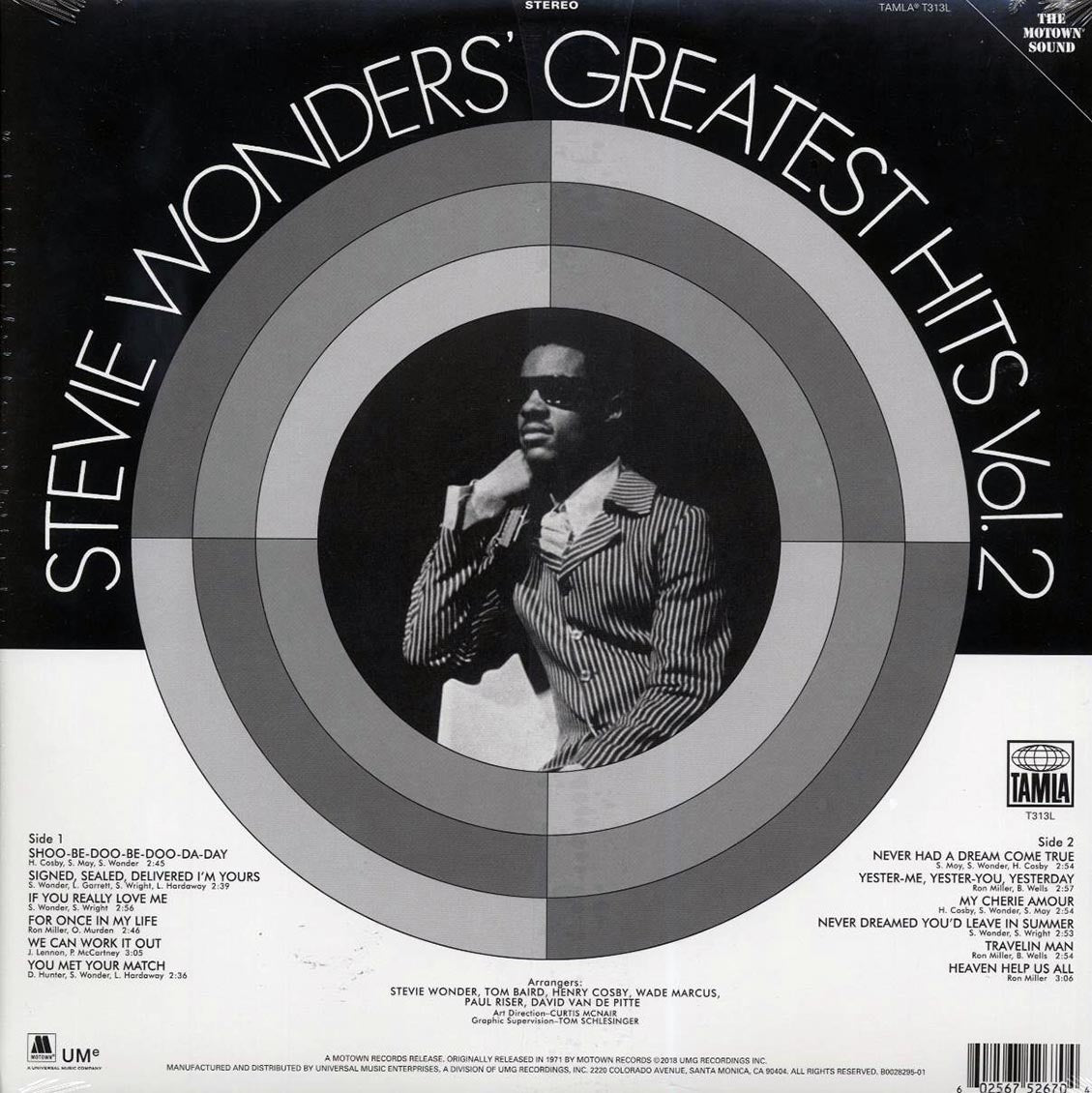 Stevie Wonder - Greatest Hits Volume 2 Vinyl Record