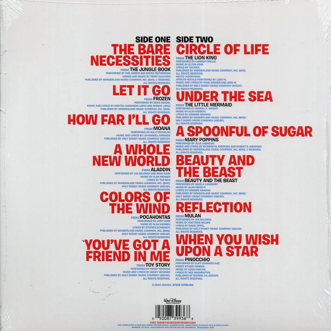 Elton John, Julie Andrews, Cliff Edwards, Etc. - Disney Ultimate Hits Vinyl Record