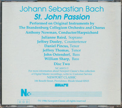 The Brandenburg Collegium Orchestra And Chorus - St. John Passion Part 1 + Part 2 (2xCD) Music CD