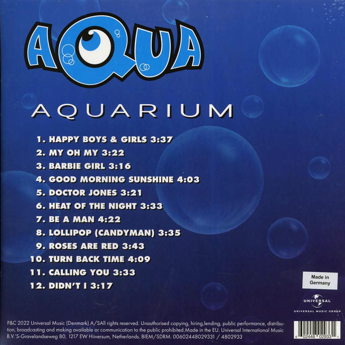 Aqua - Aquarium (25th Anniv. Ed.) (ltd. ed.) Vinyl Record