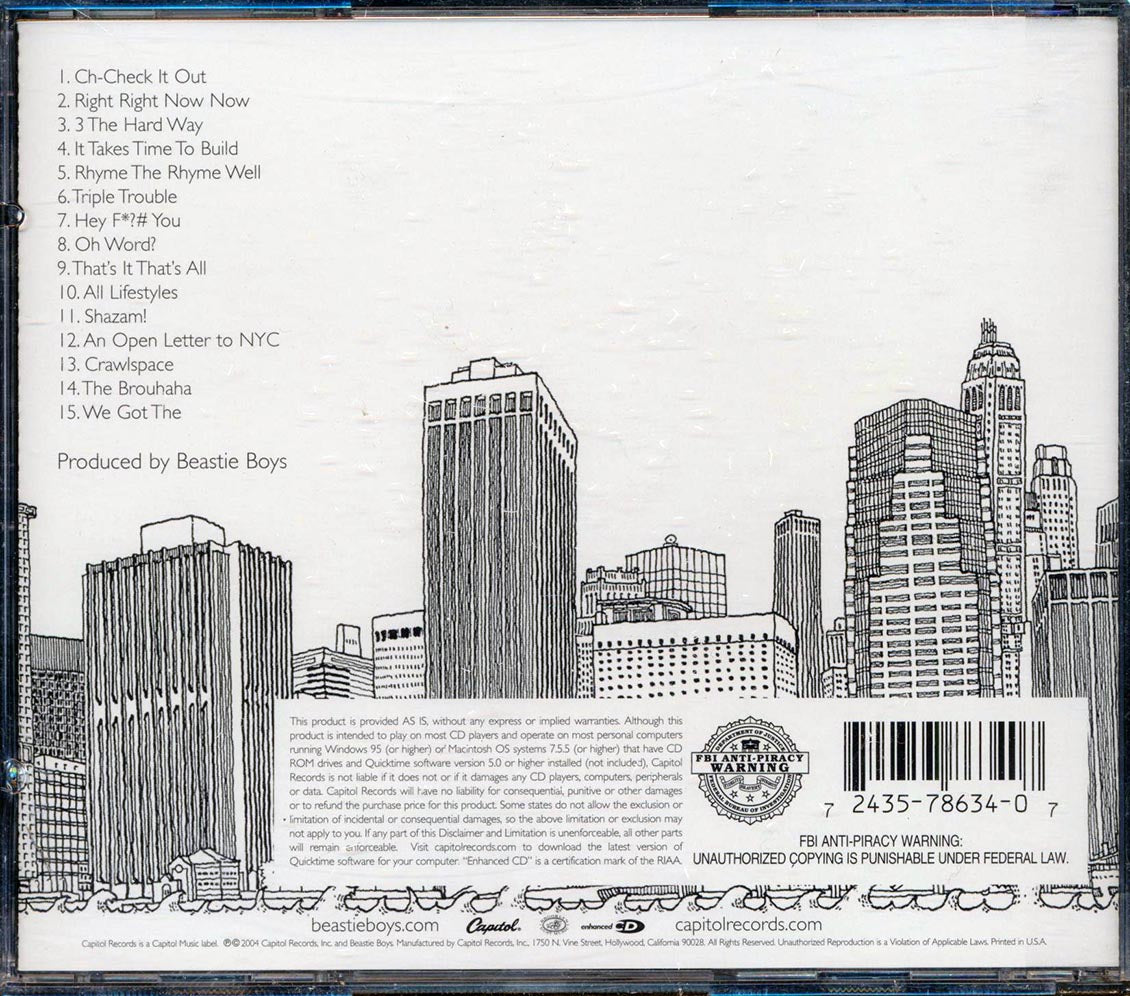 The Beastie Boys - To The 5 Boroughs Music CD
