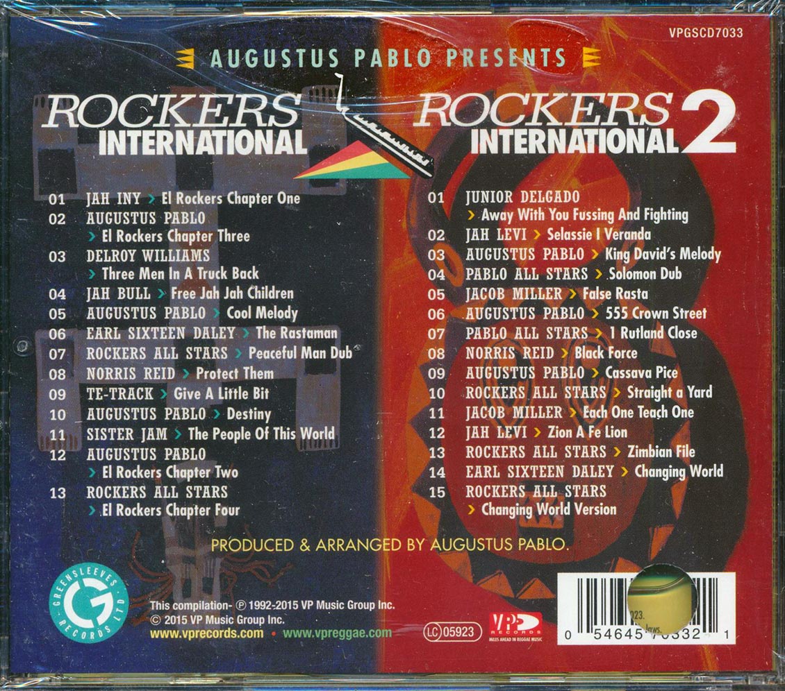 Augustus Pablo, Jacob Miller, Hugh Mundell, Etc. - Rockers International 1 + Rockers International 2 (2 albums on 2 CDs) (28 tracks) (marked/ltd stock) Music CD