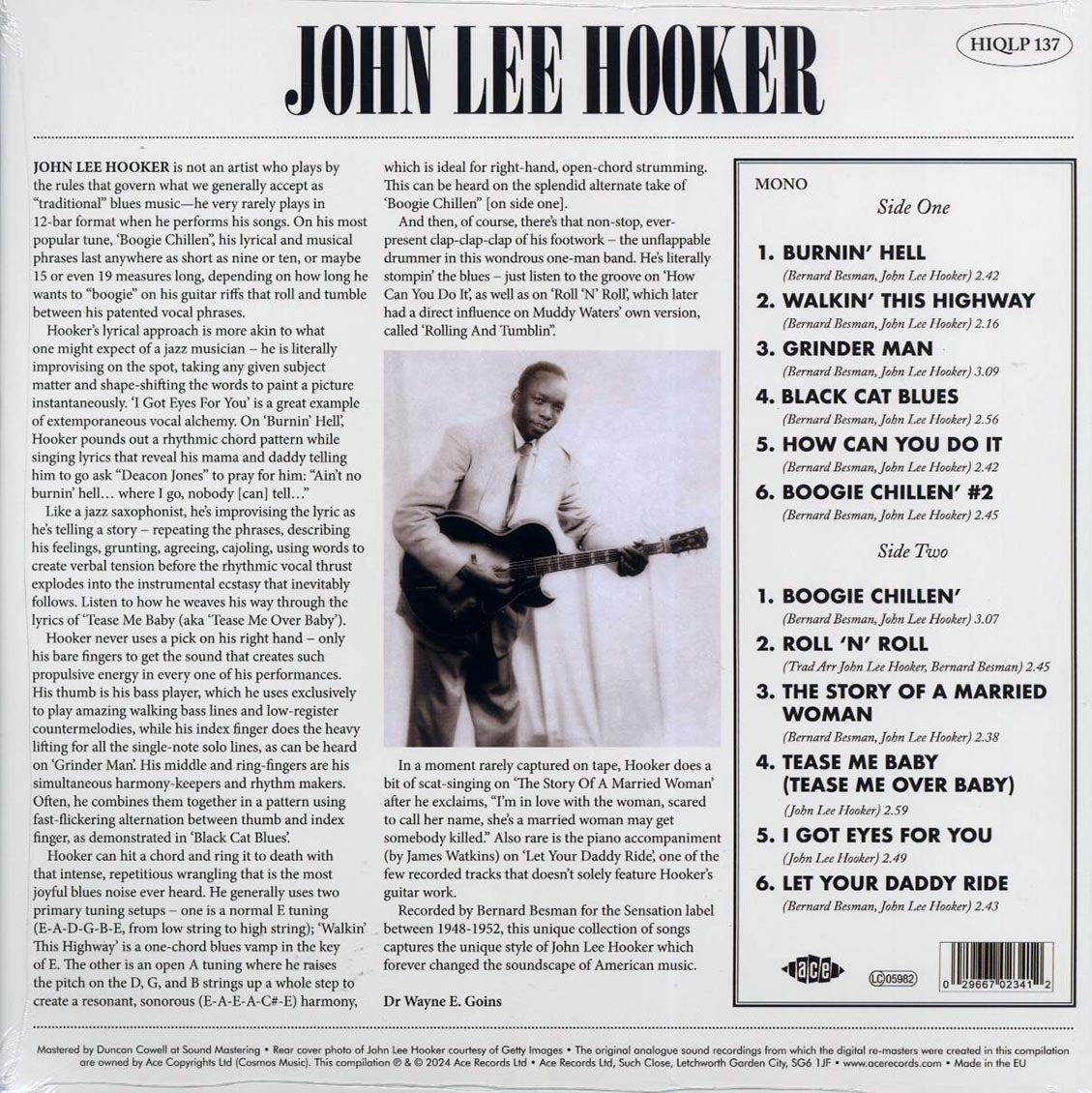 John Lee Hooker - Sensation: Documenting The Sensation Recordings, 1948-52 (mono) (180g) (remastered) Vinyl Record