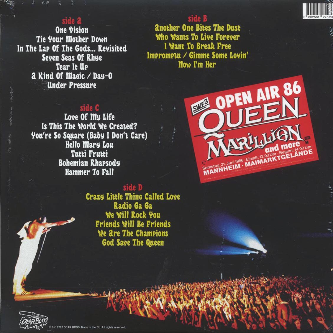 Queen - Reigns The World! Live In Mannheim 1986 (2xLP) Vinyl Record