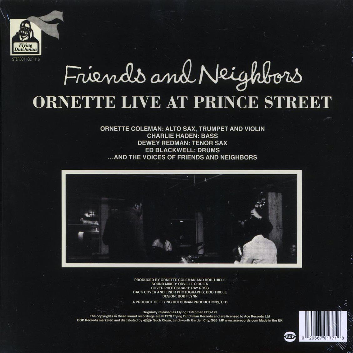 Ornette Coleman - Friends And Neighborsl Ornette Live At Prince Street (180g) Vinyl Record