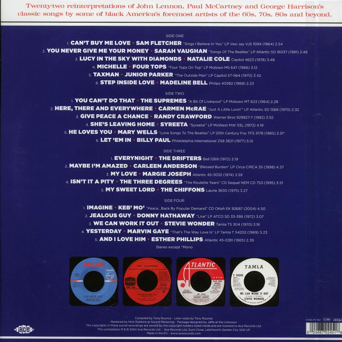 Sarah Vaughan, Natalie Cole, Mary Wells, Billy Paul, Etc. - Here, There And Everywhere: Black America Sings John Lennon, Paul McCartney And George Harrison (2xLP) Vinyl Record