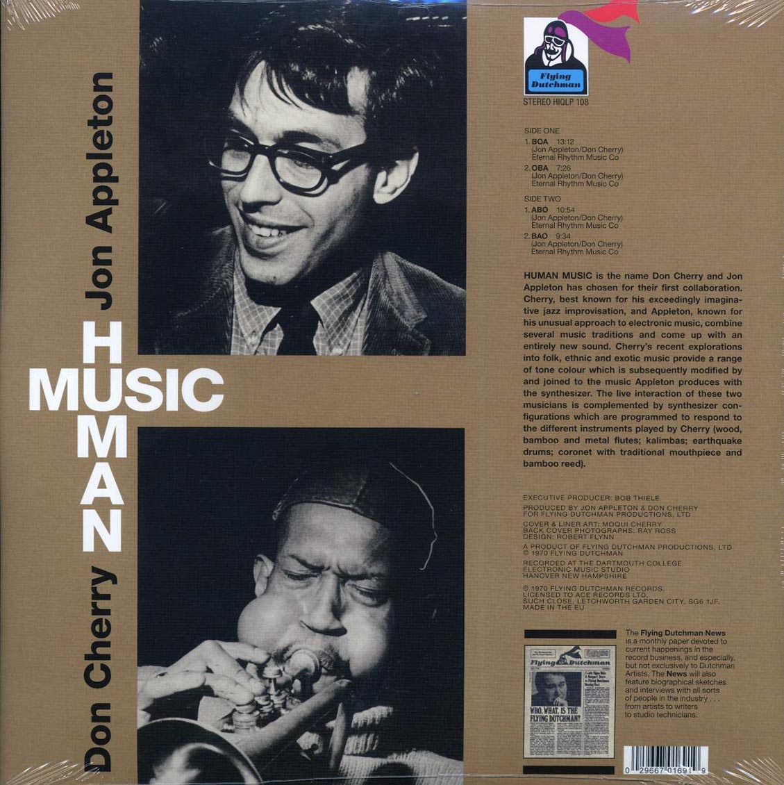 Jon Appleton, Don Cherry - Human Music (180g) Vinyl Record