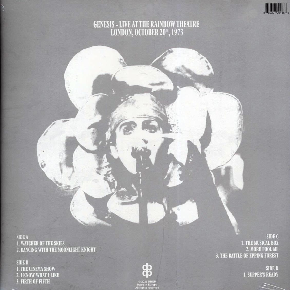 Genesis - Live At The Rainbow Theatre 1973 (2xLP) Vinyl Record