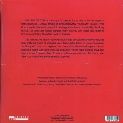 Prince Far I - Psalms For I Vinyl Record