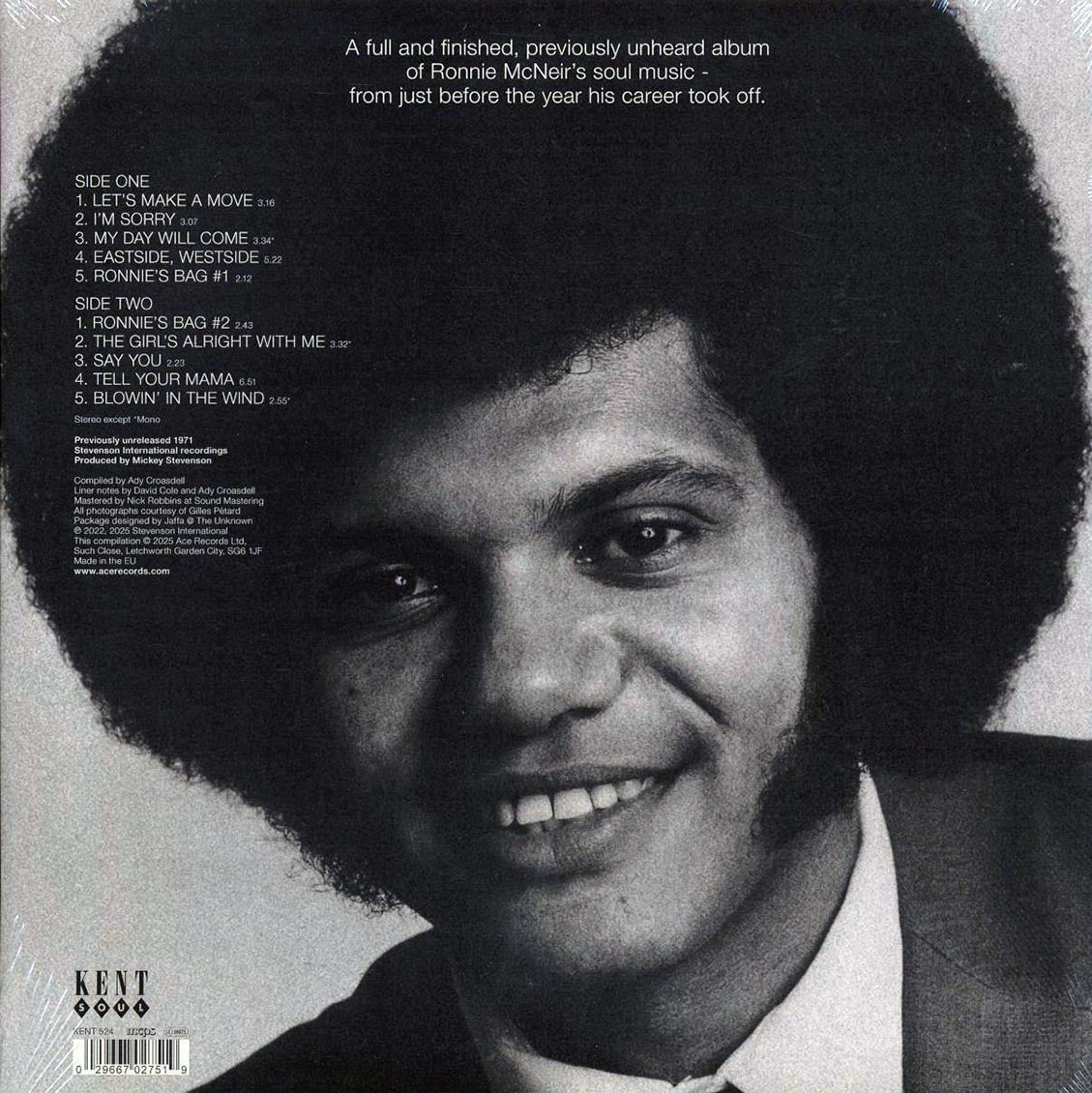 Ronnie McNeir - Makes A Move (180g) Vinyl Record