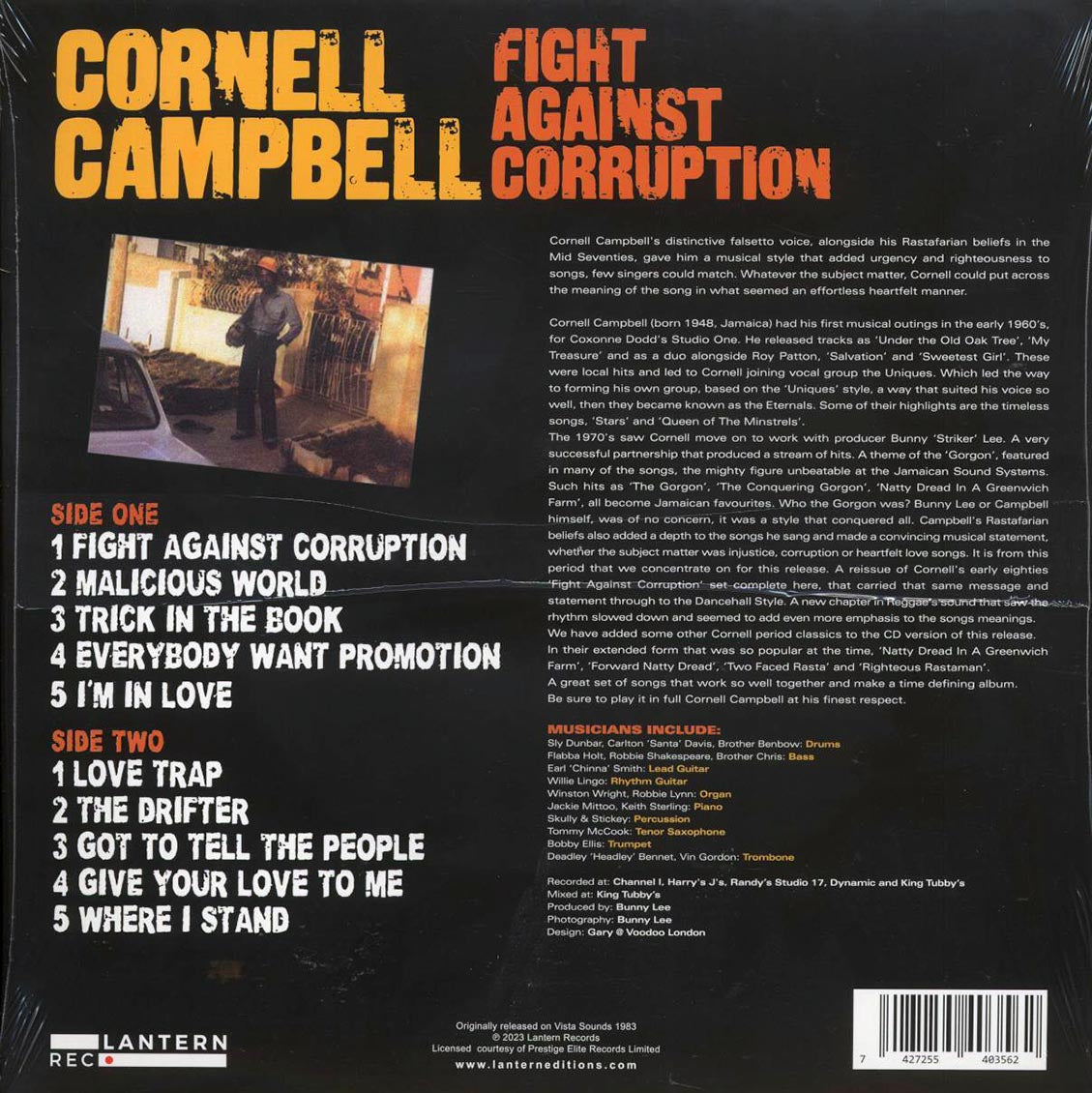 Cornell Campbell - Fight Against Corruption Vinyl Record