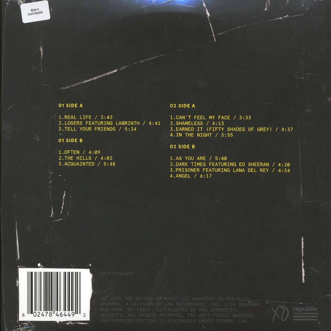 The Weeknd - Beauty Behind The Madness (10th Anniv. Ed.) (ltd. ed.) (2xLP) (clear vinyl) Vinyl Record