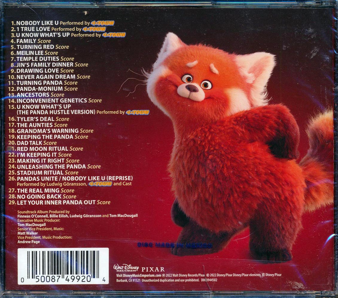Ludwig Goransson, 4 Town - Turning Red: Original Motion Picture Soundtrack Music CD