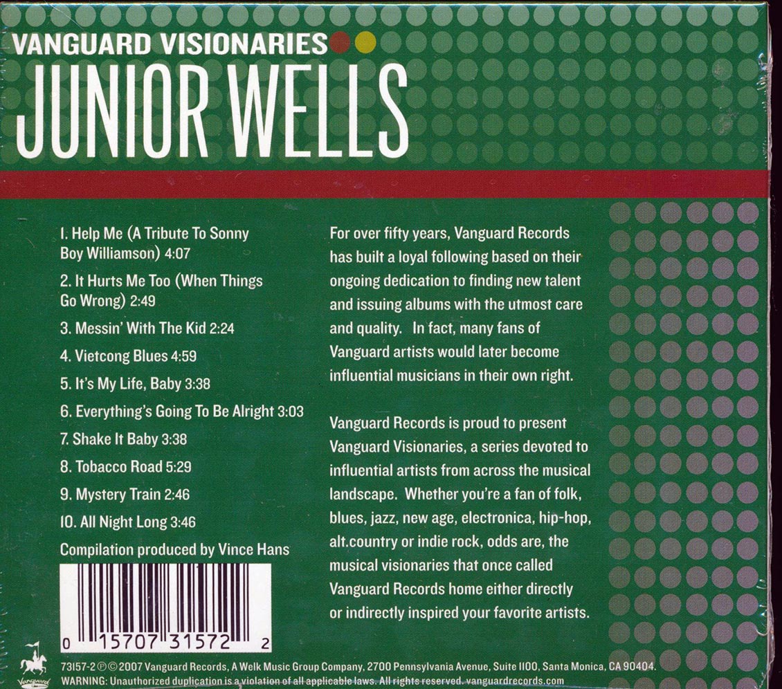 Junior Wells - Vanguard Visionaries Music CD