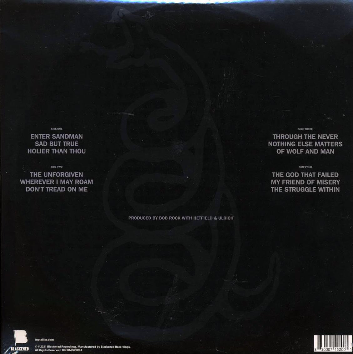 Metallica - Metallica (2xLP) (180g) (remastered) Vinyl Record