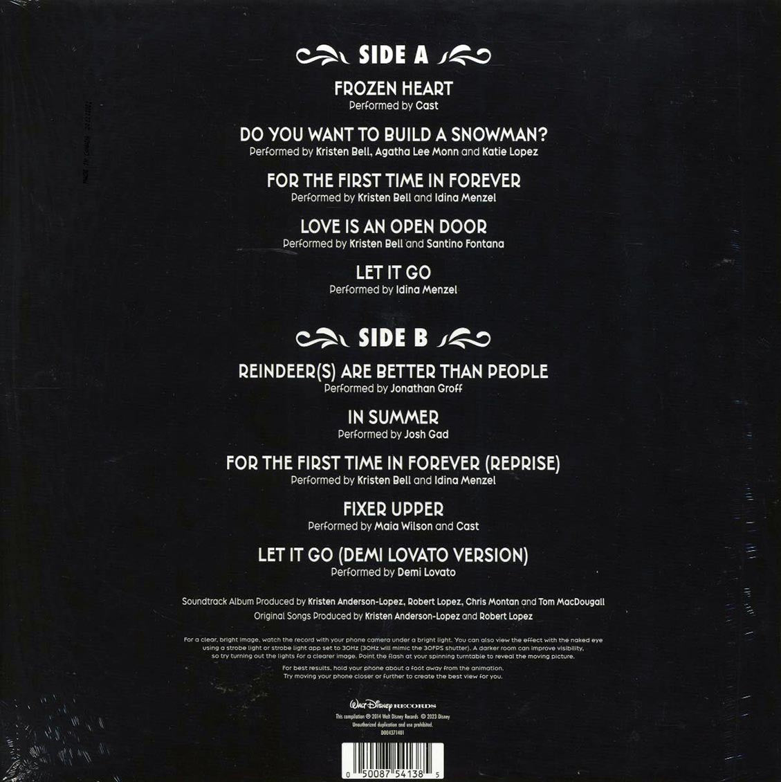 Various - Frozen: The Songs (zeotrope vinyl) (picture disc) Vinyl Record