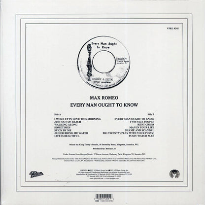 Max Romeo - Every Man Ought To Know Vinyl Record