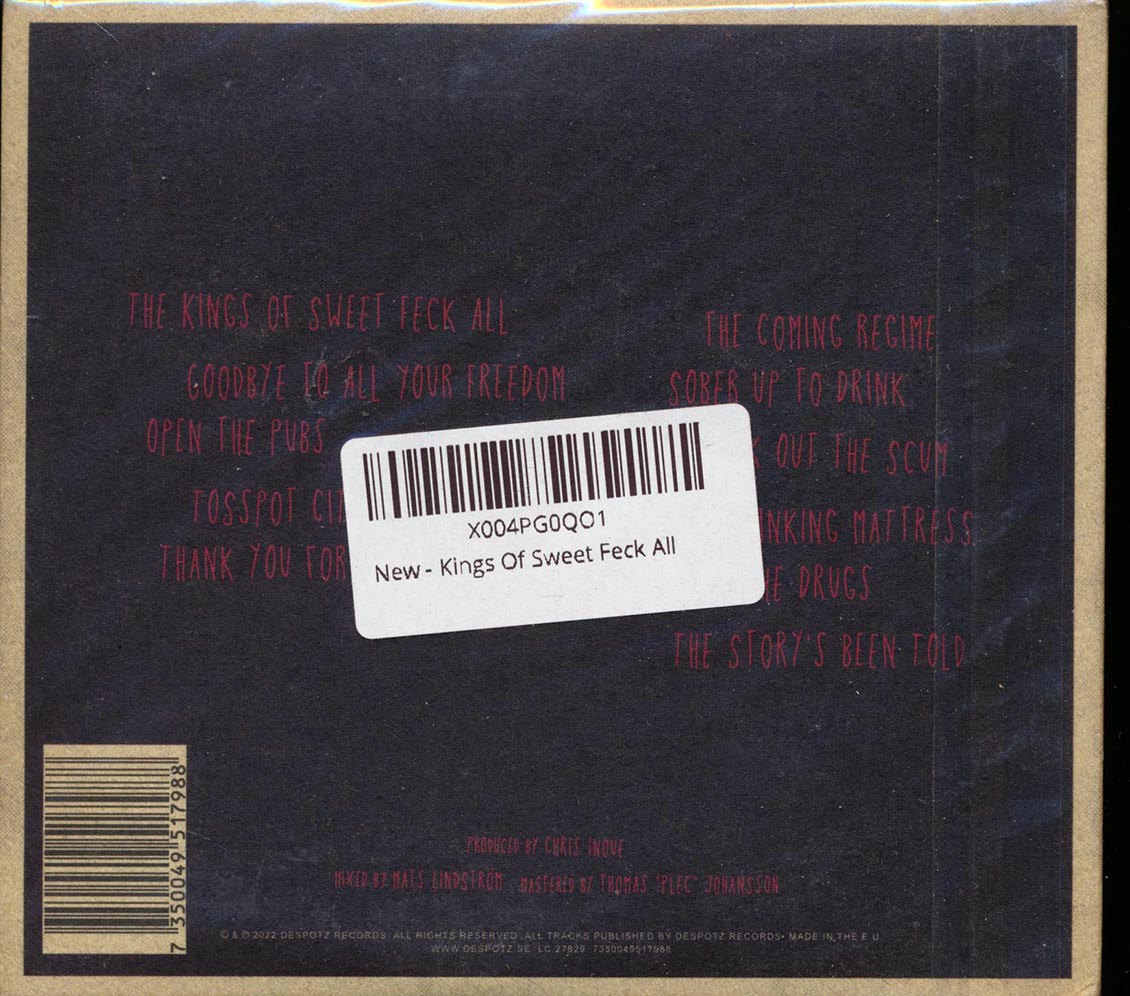 Sir Reg - Kings of Sweet Feck All Music CD