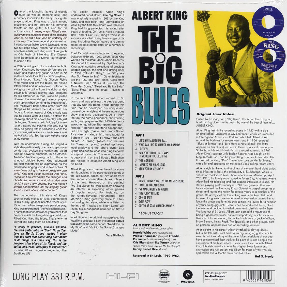 Albert King - The Big Blues (+2 bonus tracks) (ltd. ed.) (180g) Vinyl Record