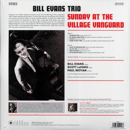 Bill Evans Trio - Sunday At The Village Vanguard (+2 bonus tracks) (ltd. ed.) (180g) Vinyl Record