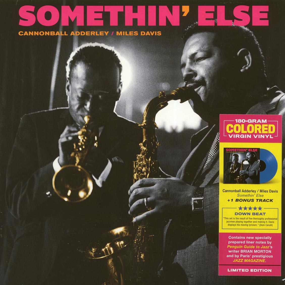 Cannonball Adderley, Miles Davis - Somethin' Else (+bonus track) (ltd. ed.) (180g) (blue vinyl) Vinyl Record