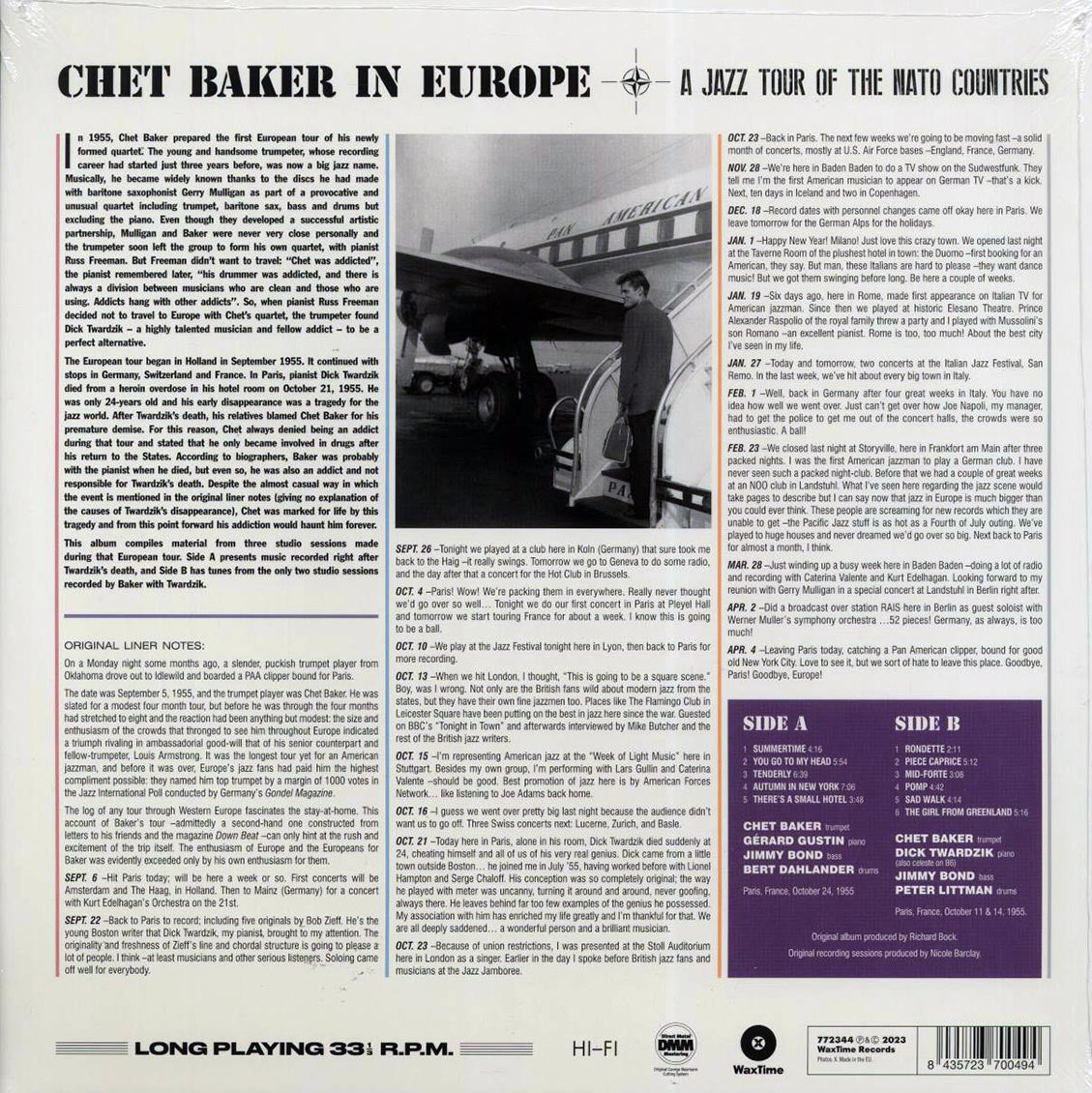 Chet Baker - In Europe: A Jazz Tour Of The Nato Countries (ltd. ed.) (180g) Vinyl Record