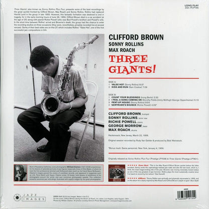 Clifford Brown, Sonny Rollins, Max Roach - Three Giants! (+bonus track) (ltd. ed.) (180g) Vinyl Record