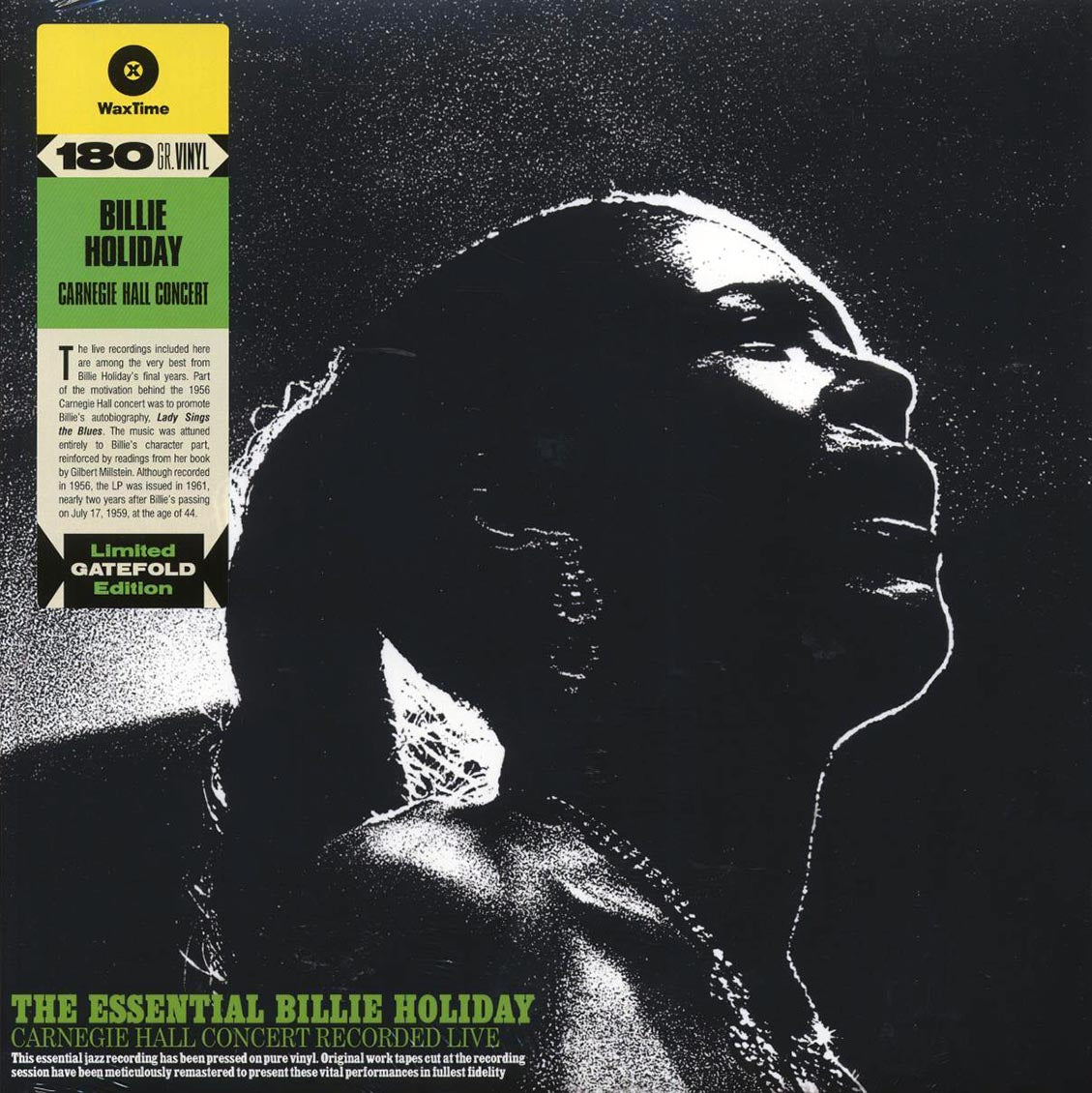 Billie Holiday - The Essential Billie Holiday: Carnegie Hall Concert Recorded Live (ltd. ed.) (180g) Vinyl Record