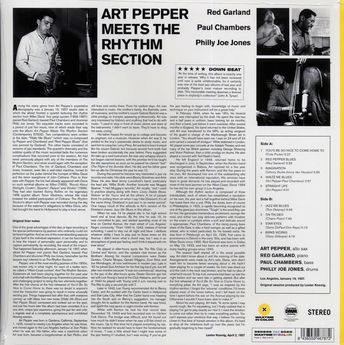 Art Pepper - Art Pepper Meets The Rhythm Section (ltd. ed.) (180g) (yellow vinyl) Vinyl Record