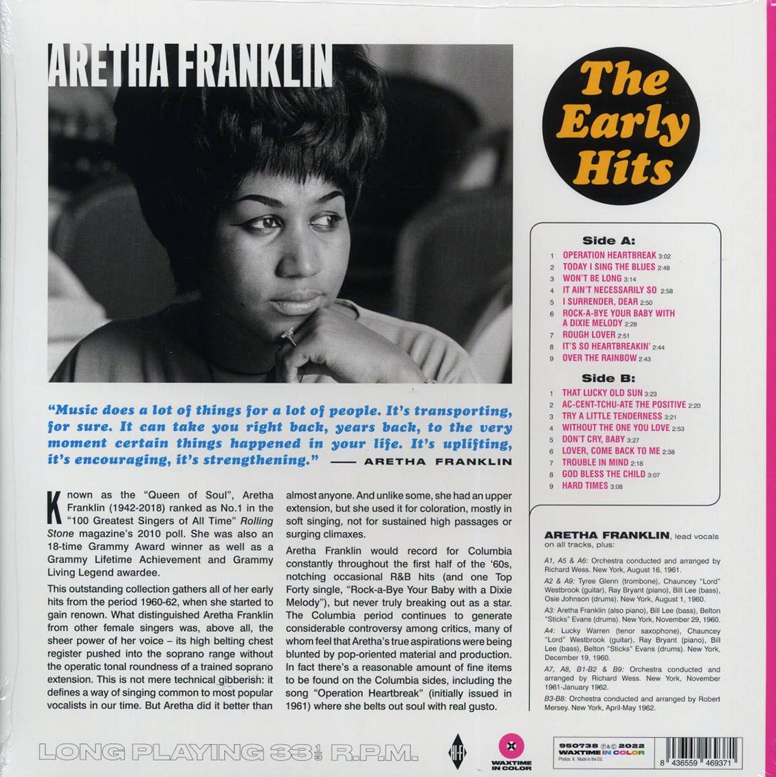 Aretha Franklin - The Early Hits (ltd. ed.) (180g) (pink vinyl) Vinyl Record