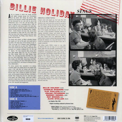 Billie Holiday - Sings (+4 bonus tracks) (ltd. ed.) (180g) Vinyl Record