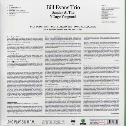 Bill Evans Trio - Sunday At The Village Vanguard (+bonus track) (ltd. ed.) (180g) (green vinyl) Vinyl Record