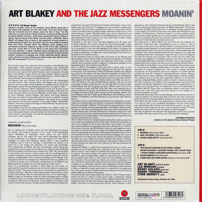 Art Blakey & The Jazz Messengers - Moanin' (ltd. ed.) (180g) (red vinyl) Vinyl Record