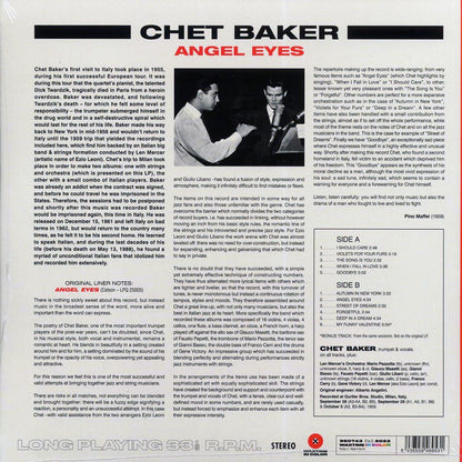 Chet Baker, Len Mercer & His Orchestra - Sings And Plays With Len Mercer And His Orchestra: Angel Eyes (+bonus track) (ltd. ed.) (180g) (red vinyl) Vinyl Record