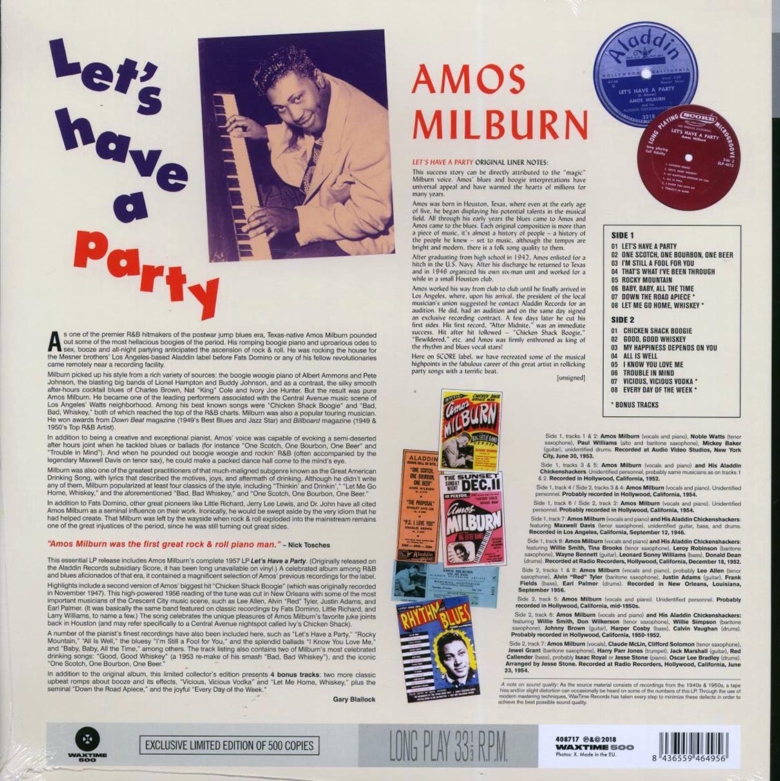 Amos Milburn - Let's Have A Party (+4 bonus tracks) (ltd. ed.) (180g) Vinyl Record