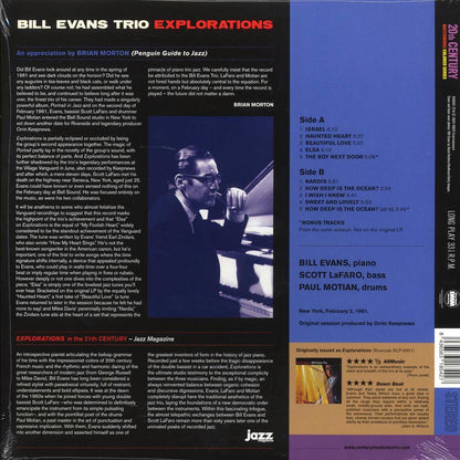 Bill Evans Trio - Explorations (+2 bonus tracks) (ltd. ed.) (180g) (red vinyl) Vinyl Record