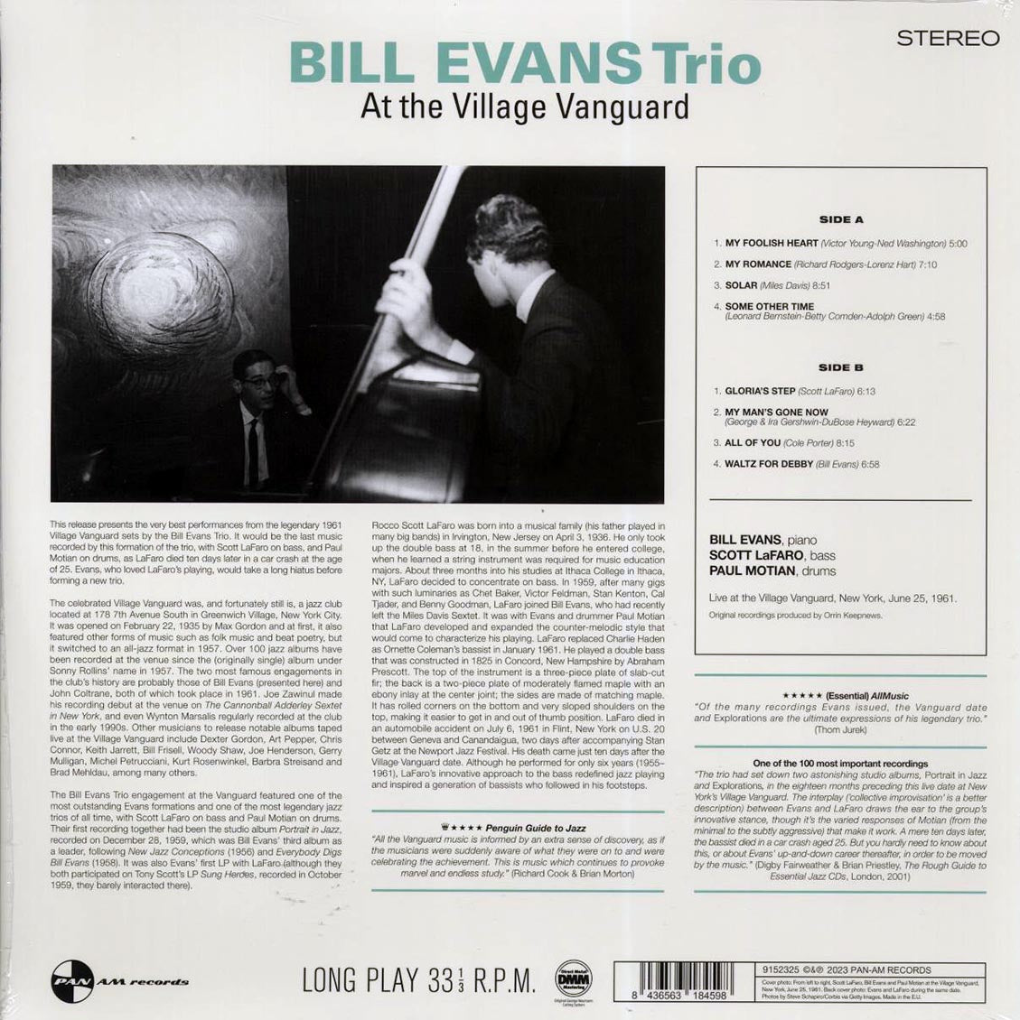 Bill Evans Trio - At The Village Vanguard (ltd. ed.) (180g) Vinyl Record