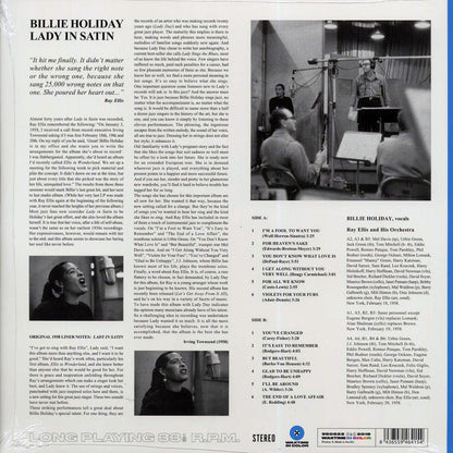 Billie Holiday - Lady In Satin (ltd. ed.) (180g) (blue vinyl) Vinyl Record