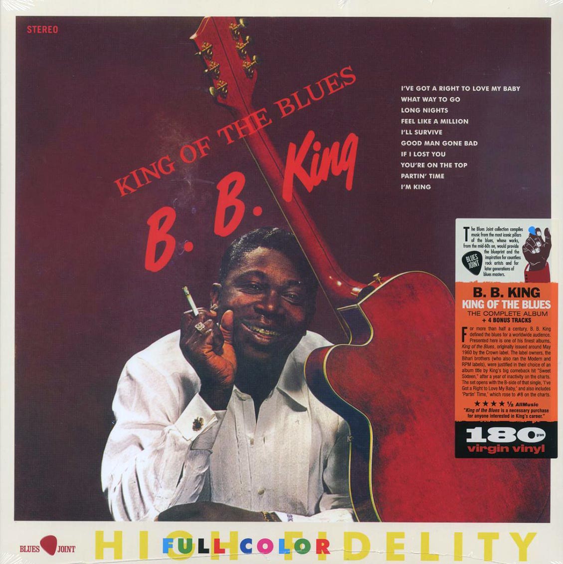 BB King - King Of The Blues (+4 bonus tracks) (ltd. ed.) (180g) Vinyl Record