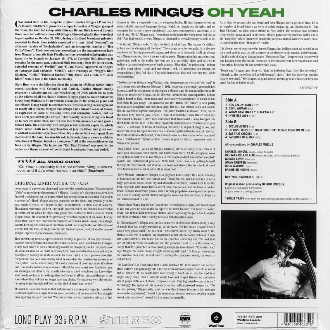 Charles Mingus - Oh Yeah (ltd. ed.) (180g) Vinyl Record