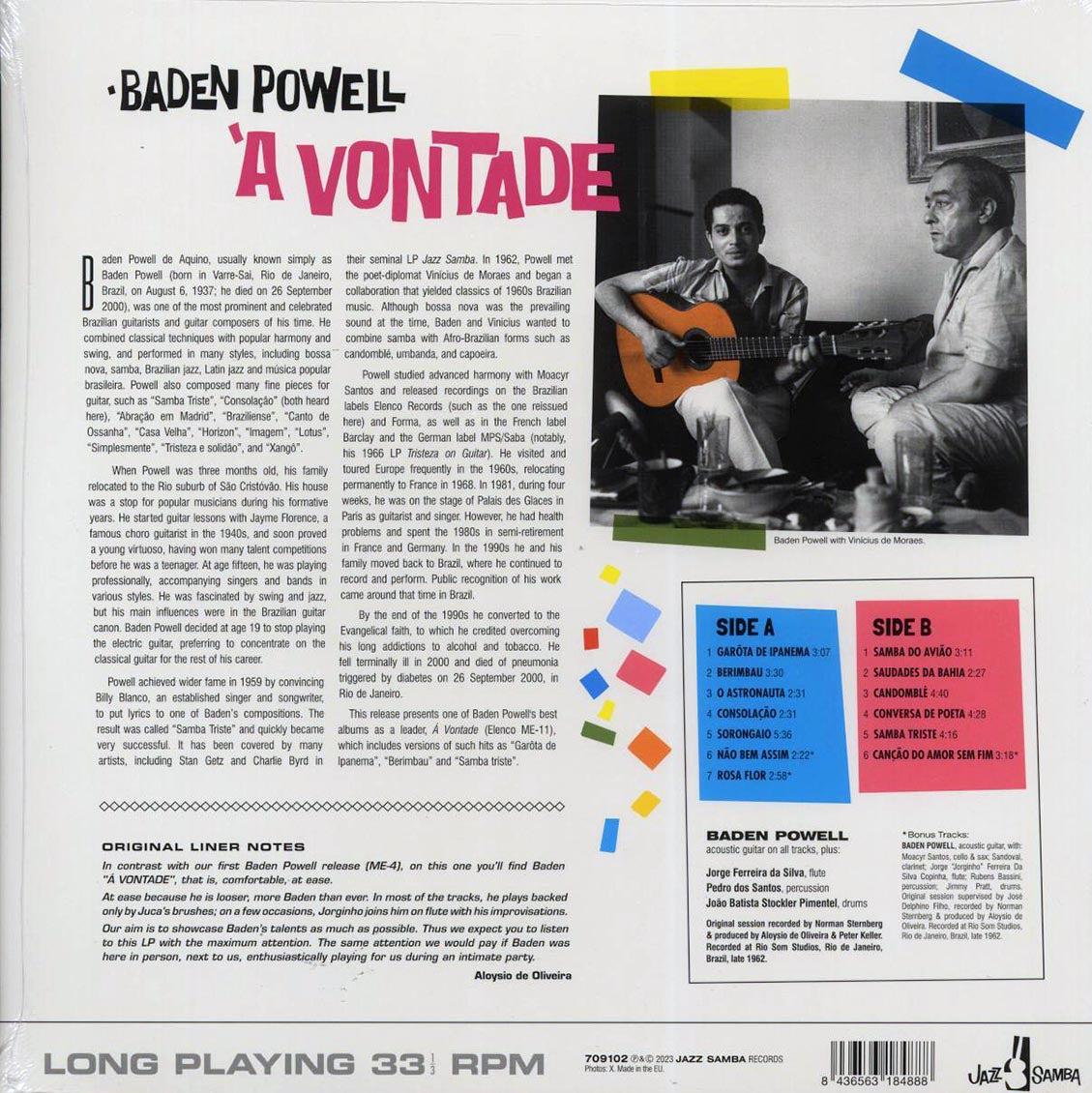 Baden Powell - ? Vontade (+3 bonus tracks) (ltd. ed.) (180g) Vinyl Record