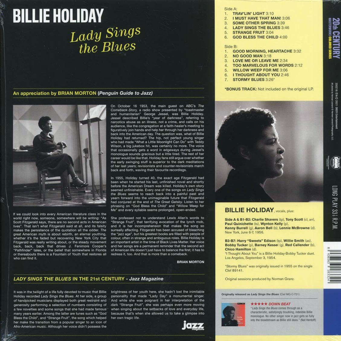Billie Holiday - Lady Sings The Blues (+bonus track) (ltd. ed.) (180g) (blue vinyl) Vinyl Record