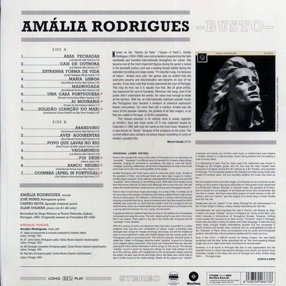 Amalia Rodrigues - Busto (+6 bonus tracks) (ltd. ed.) (180g) Vinyl Record