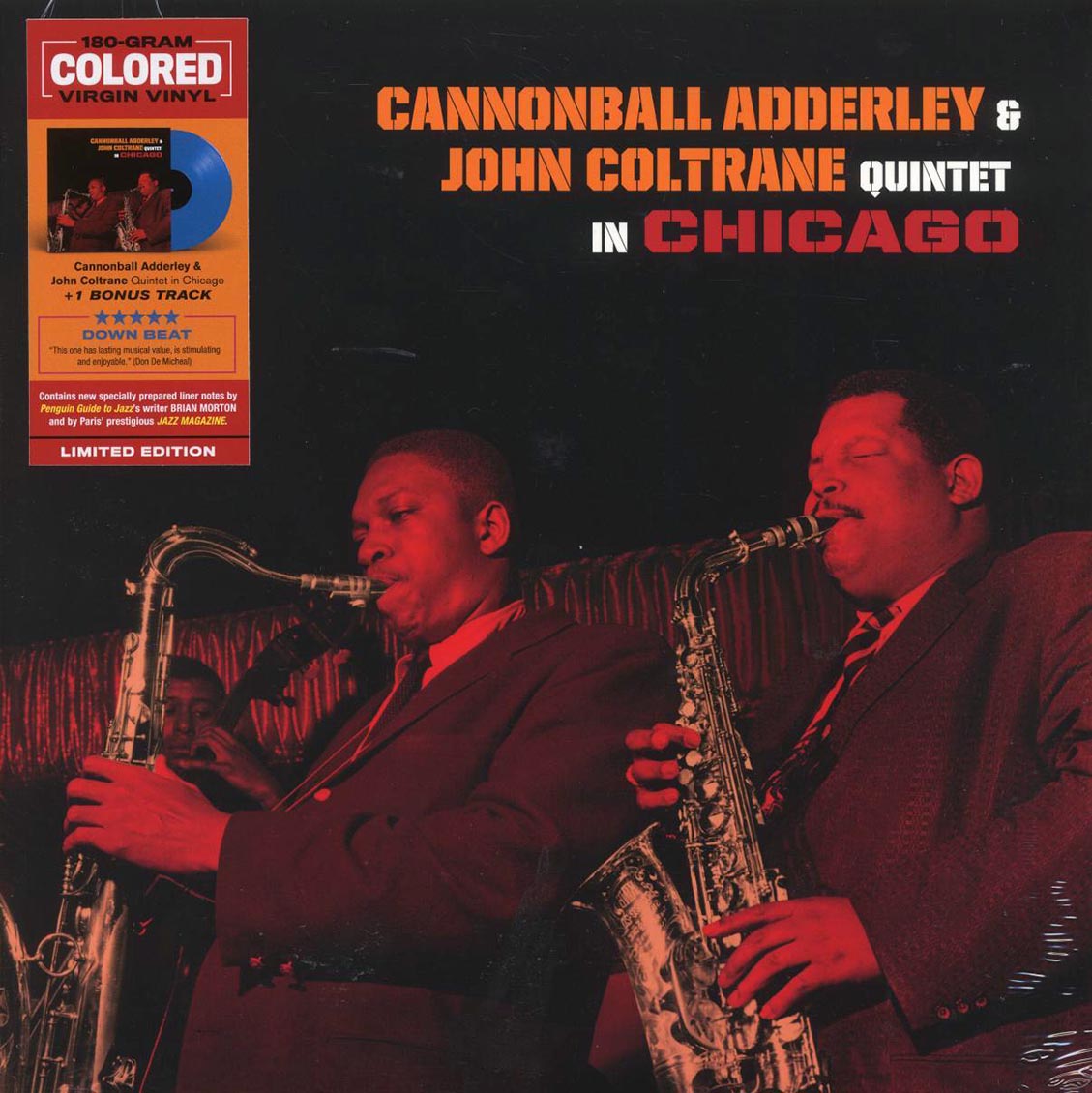 Cannonball Adderley, John Coltrane - Quintet In Chicago (+bonus track) (ltd. ed.) (180g) (blue vinyl) Vinyl Record