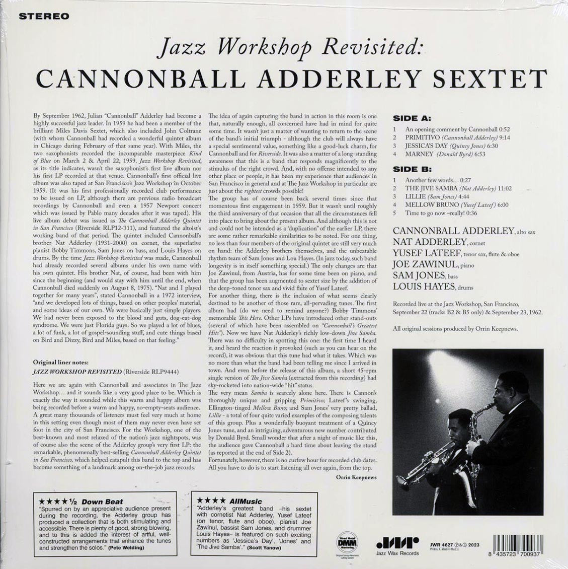 Cannonball Adderley Sextet - Jazz Workshop Revisited (ltd. ed.) (180g) Vinyl Record