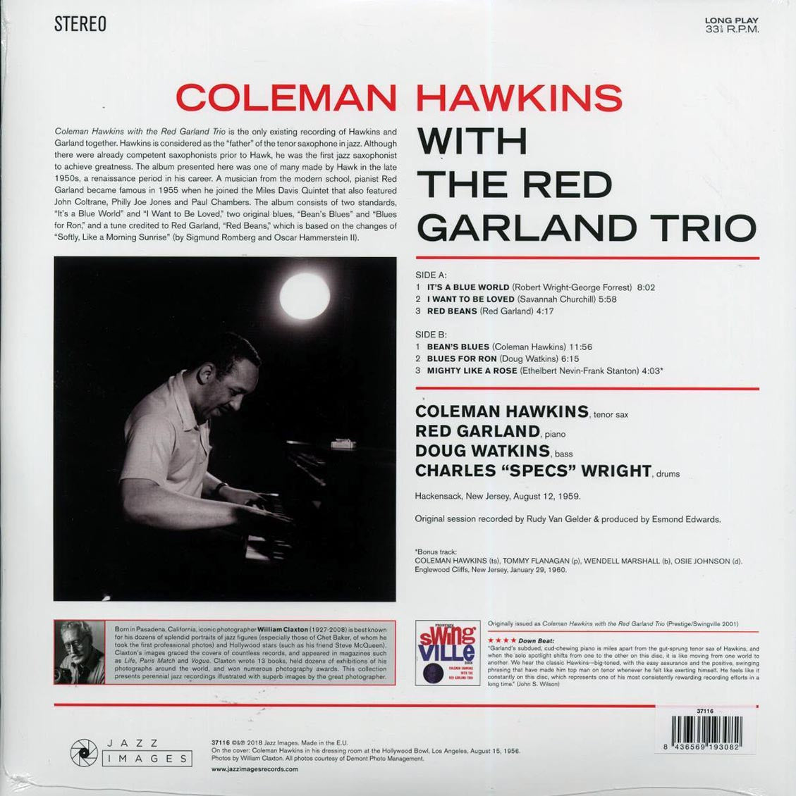 Coleman Hawkins, Red Garland Trio - Coleman Hawkins With The Red Garland Trio (+bonus track) (ltd. ed.) (180g) Vinyl Record