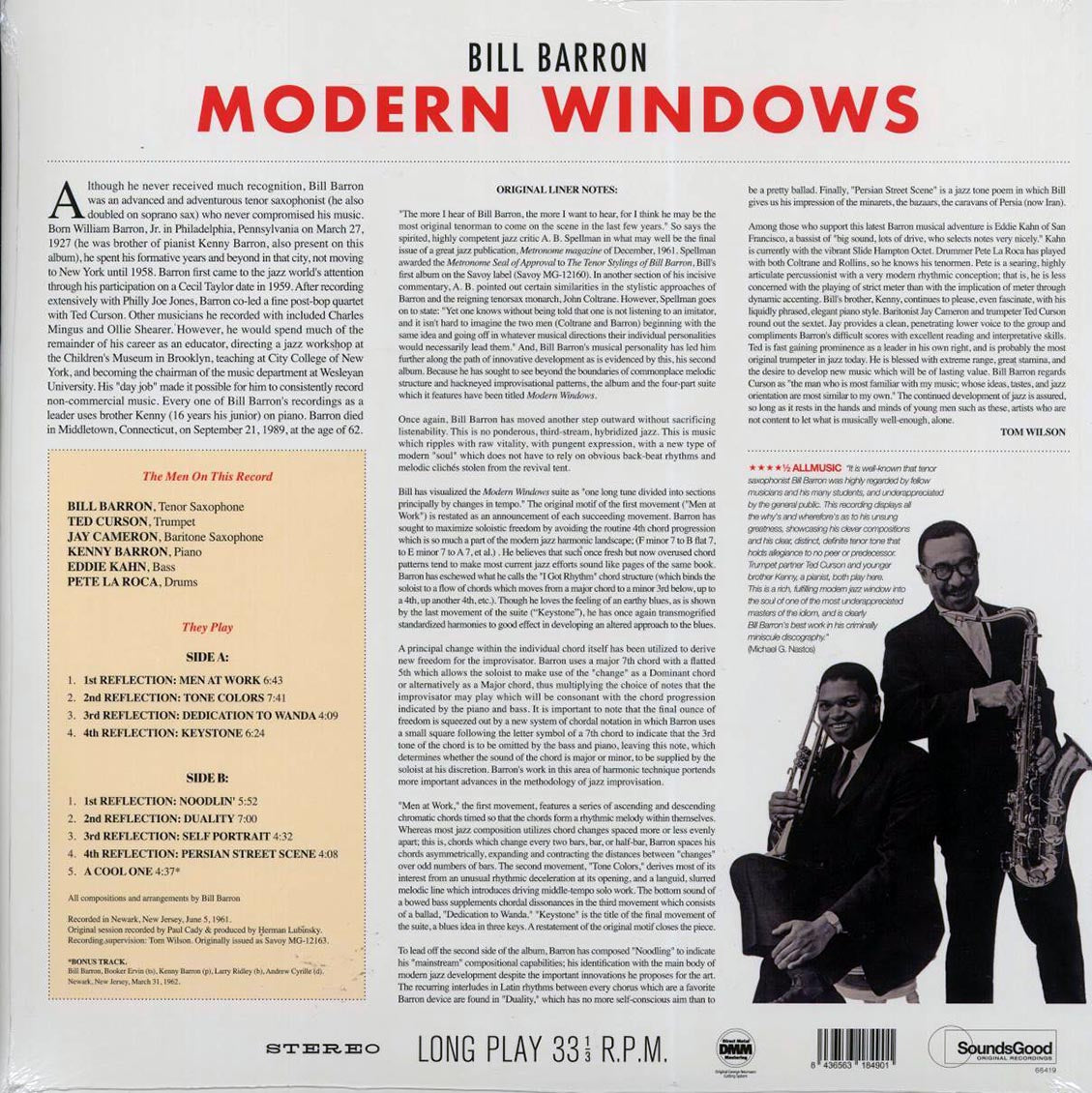 Bill Barron - Modern Windows (+bonus track) (ltd. ed.) (180g) Vinyl Record