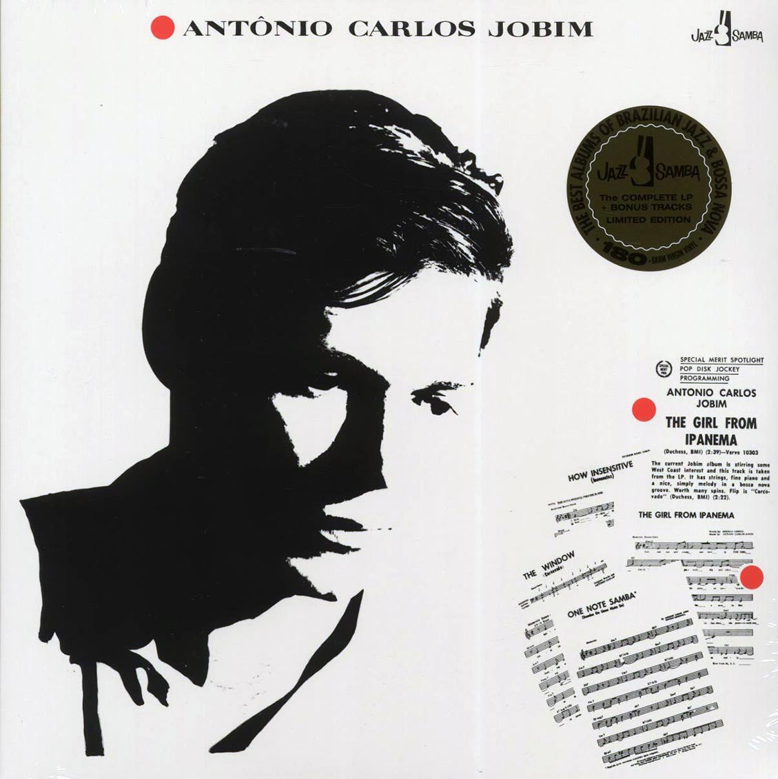 Antonio Carlos Jobim - The Girl From Ipanema (+4 bonus tracks) (ltd. ed.) (180g) Vinyl Record