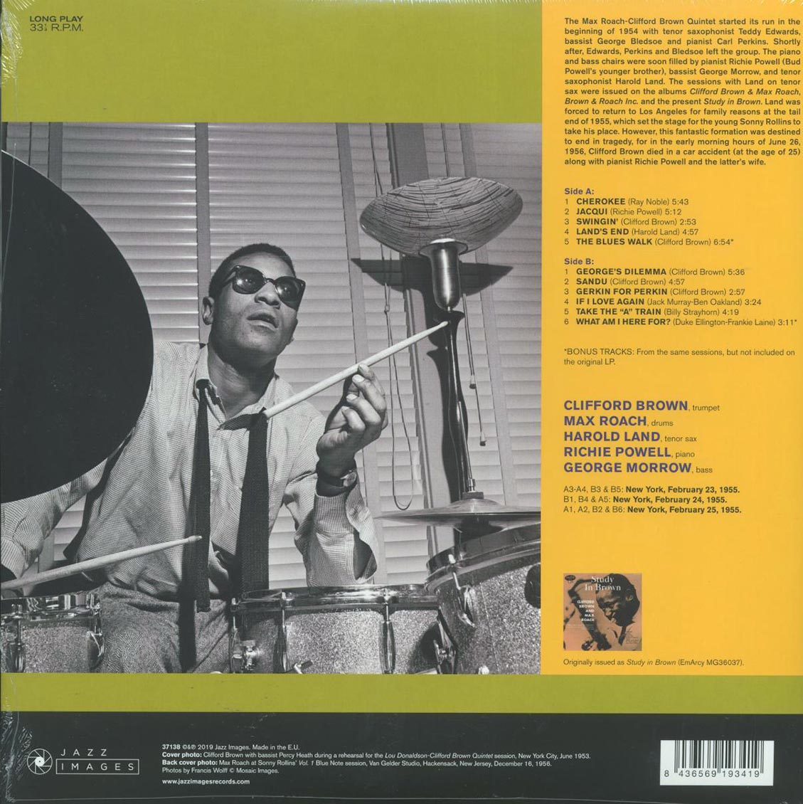 Clifford Brown, Max Roach - Study in Brown (+2 bonus tracks) (ltd. ed.) (180g) Vinyl Record