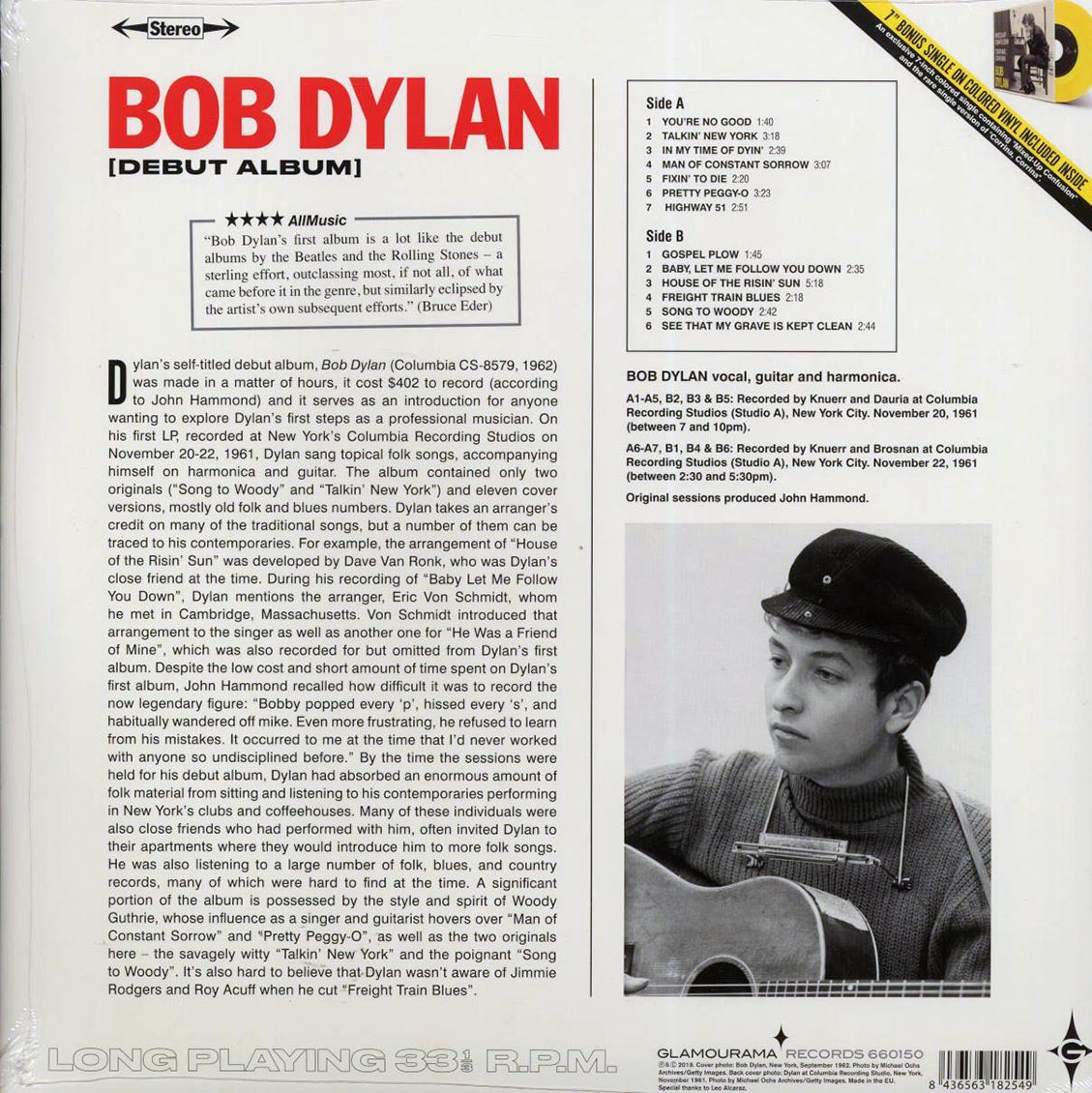 Bob Dylan - Bob Dylan (ltd. ed.) (180g) (incl. a bonus 45rpm vinyl) Vinyl Record